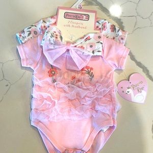 Girls 2 piece onesie set